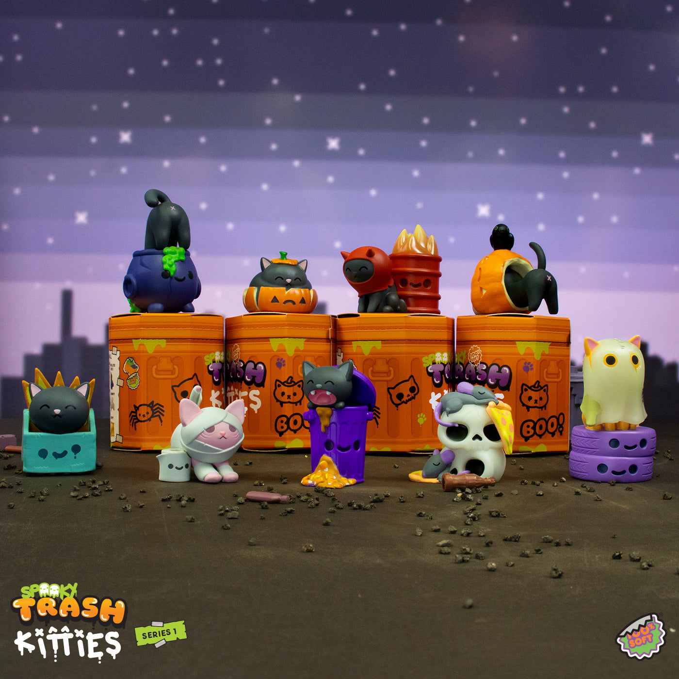 spooky trash kitties blind boxes
