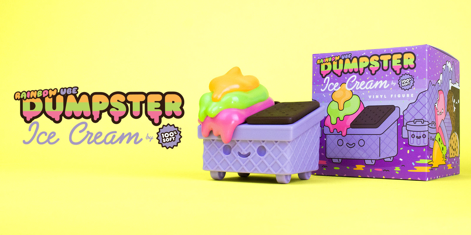 Rainbow Ube Dumpster Ice Cream!