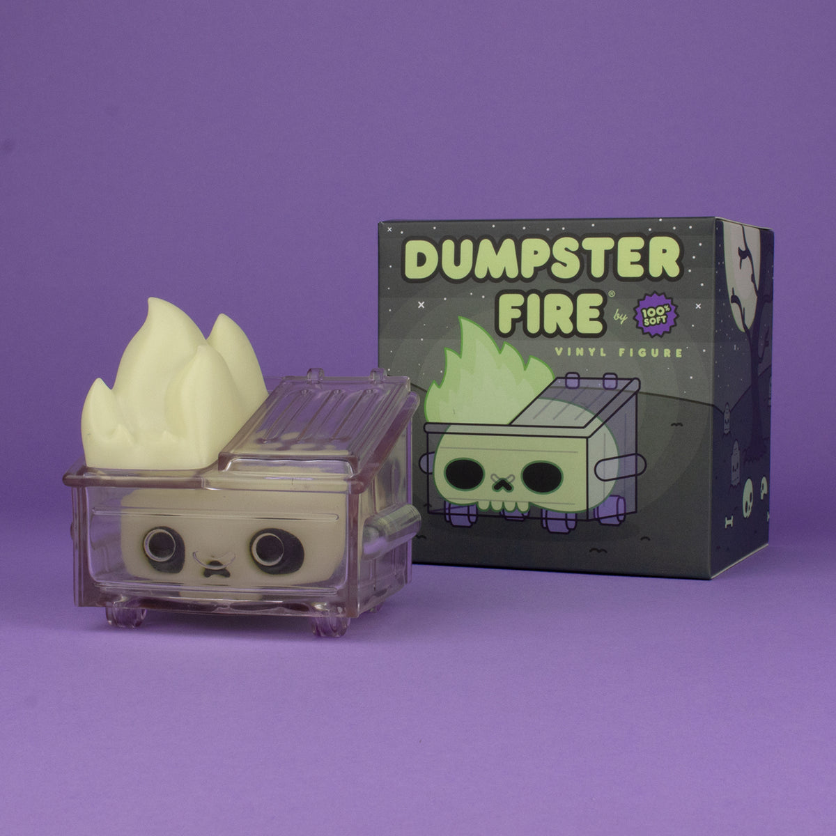 Dumpster Fire - Green Skull Trash Vinyl Figure