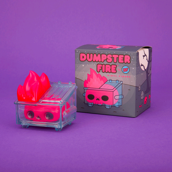 Dumpster Fire - Red Skull Trash Vinyl Figure