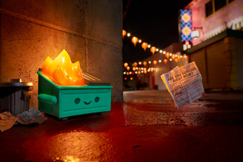Limited Edition Photo Print of the Dumpster Fire figure taken by Brian McCarty