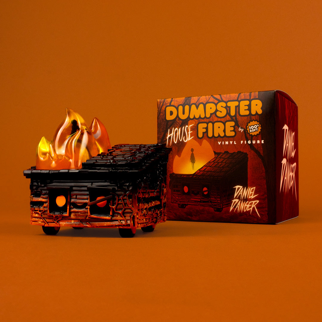 Daniel Danger&#39;s Dumpster House Fire Vinyl Figure - All Hallows Edition