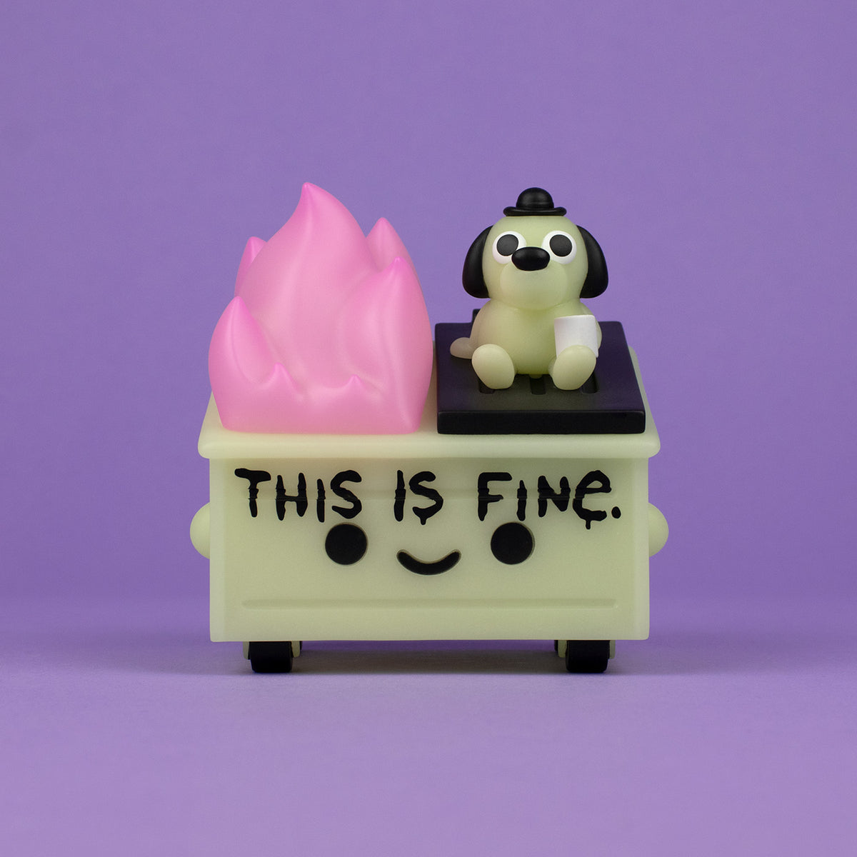 Dumpster Fire - This is Fine Vinyl Figure - GID Edition