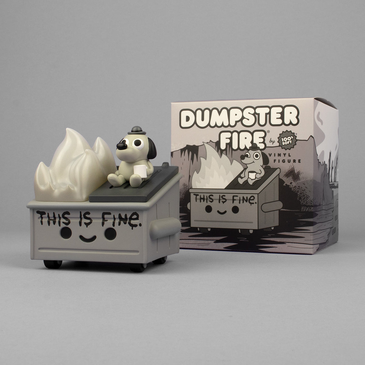Dumpster Fire - This is Fine Vinyl Figure - Newsprint Edition