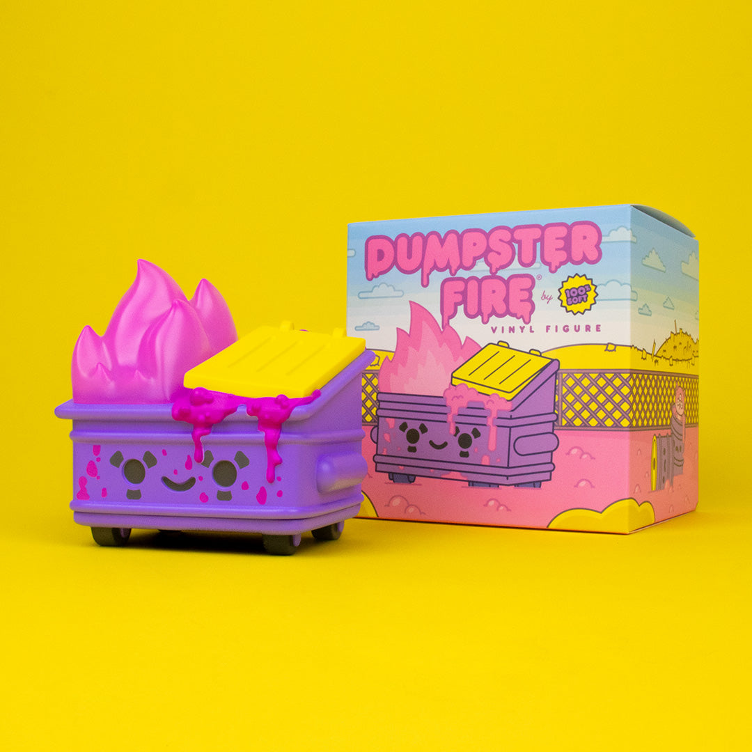 Dumpster Fire - Toxic Waste Vinyl Figure - Biohazard Purple Edition