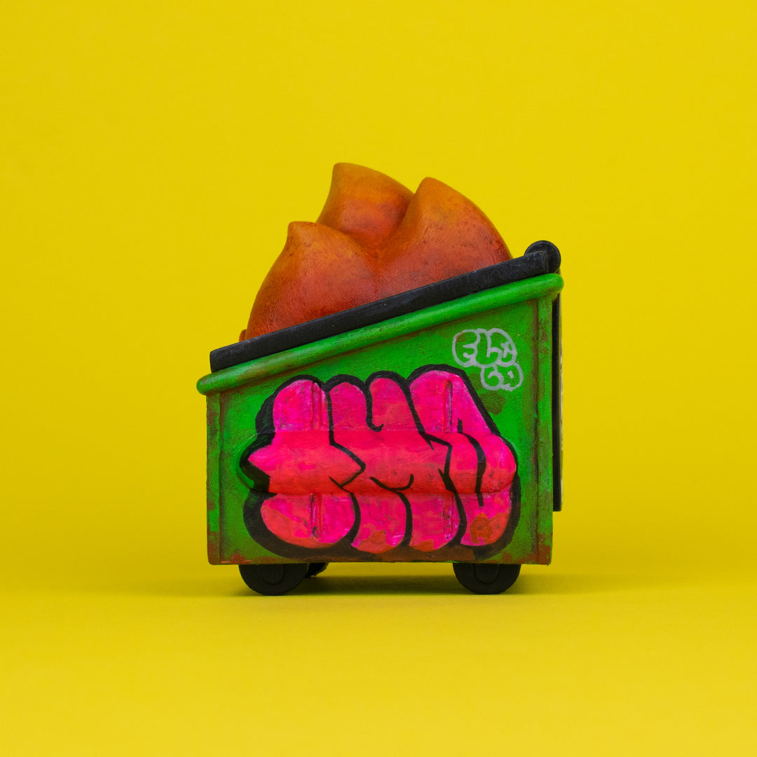 Dumpster Fire Vinyl Figure - TMO Rob Plater Custom