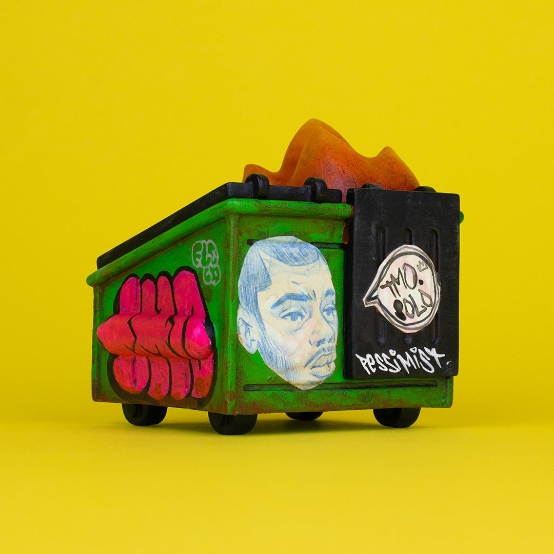 Dumpster Fire Vinyl Figure - TMO Rob Plater Custom