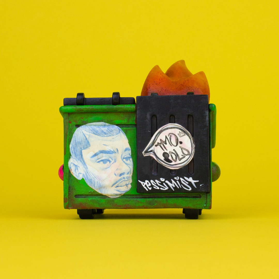 Dumpster Fire Vinyl Figure - TMO Rob Plater Custom
