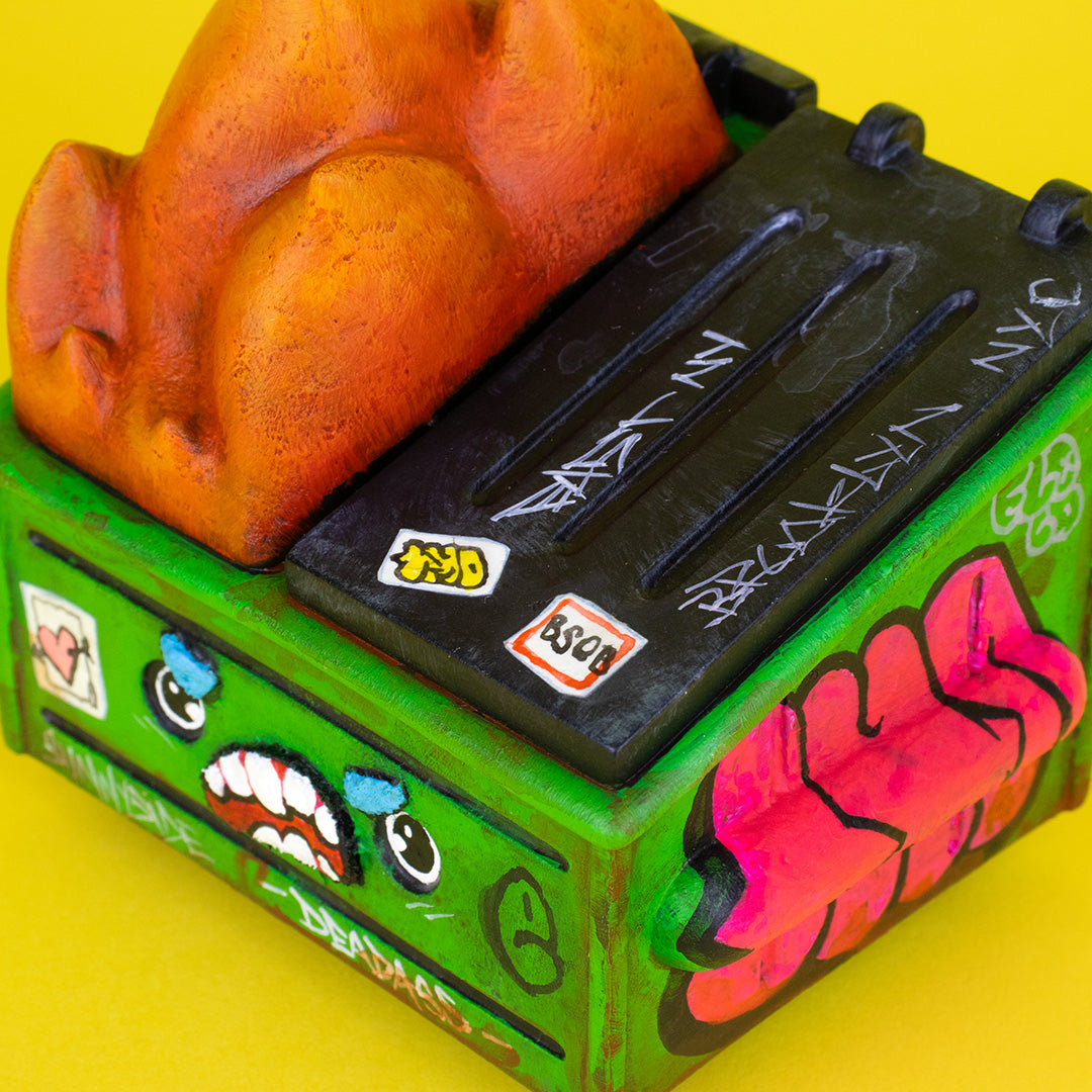 Dumpster Fire Vinyl Figure - TMO Rob Plater Custom