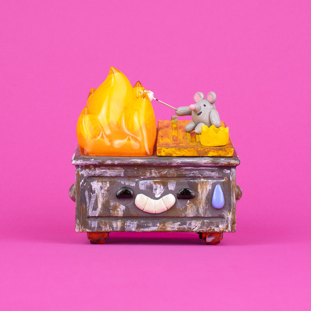 Dumpster Fire Vinyl Figure - Zero Productivity Custom