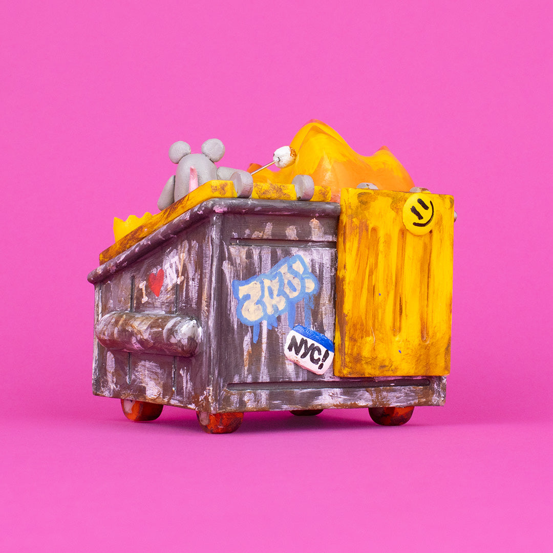Dumpster Fire Vinyl Figure - Zero Productivity Custom