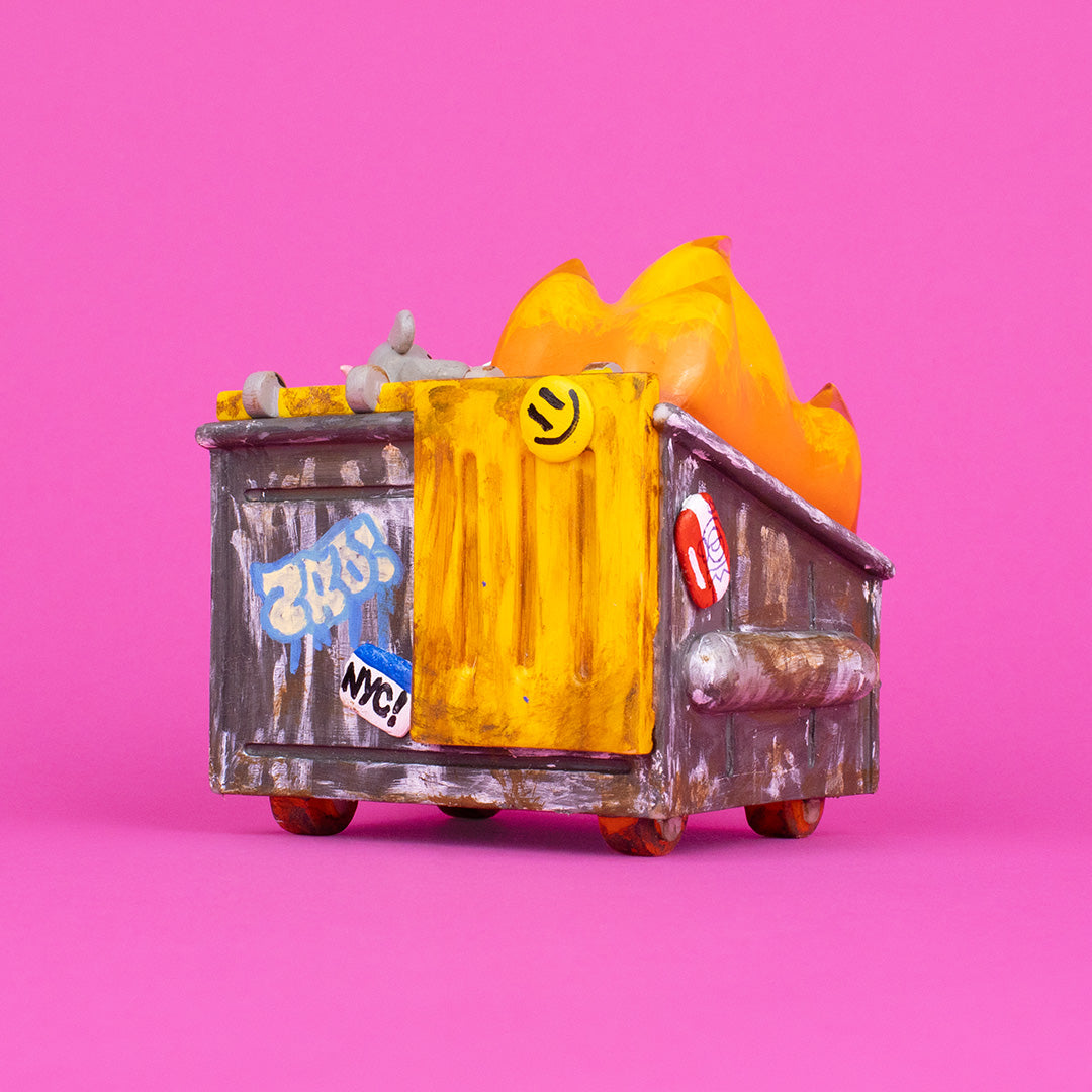 Dumpster Fire Vinyl Figure - Zero Productivity Custom