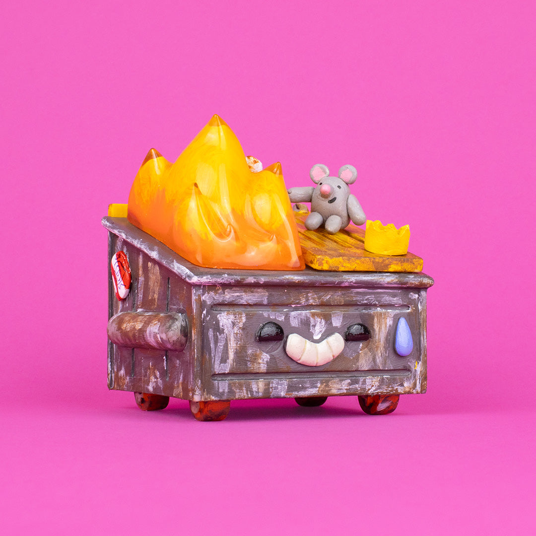 Dumpster Fire Vinyl Figure - Zero Productivity Custom