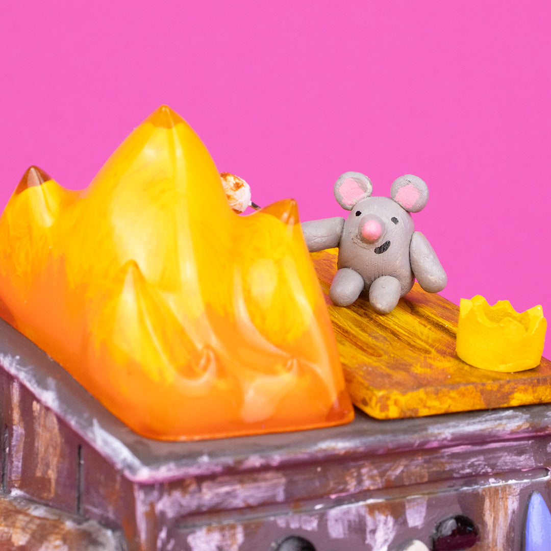 Dumpster Fire Vinyl Figure - Zero Productivity Custom