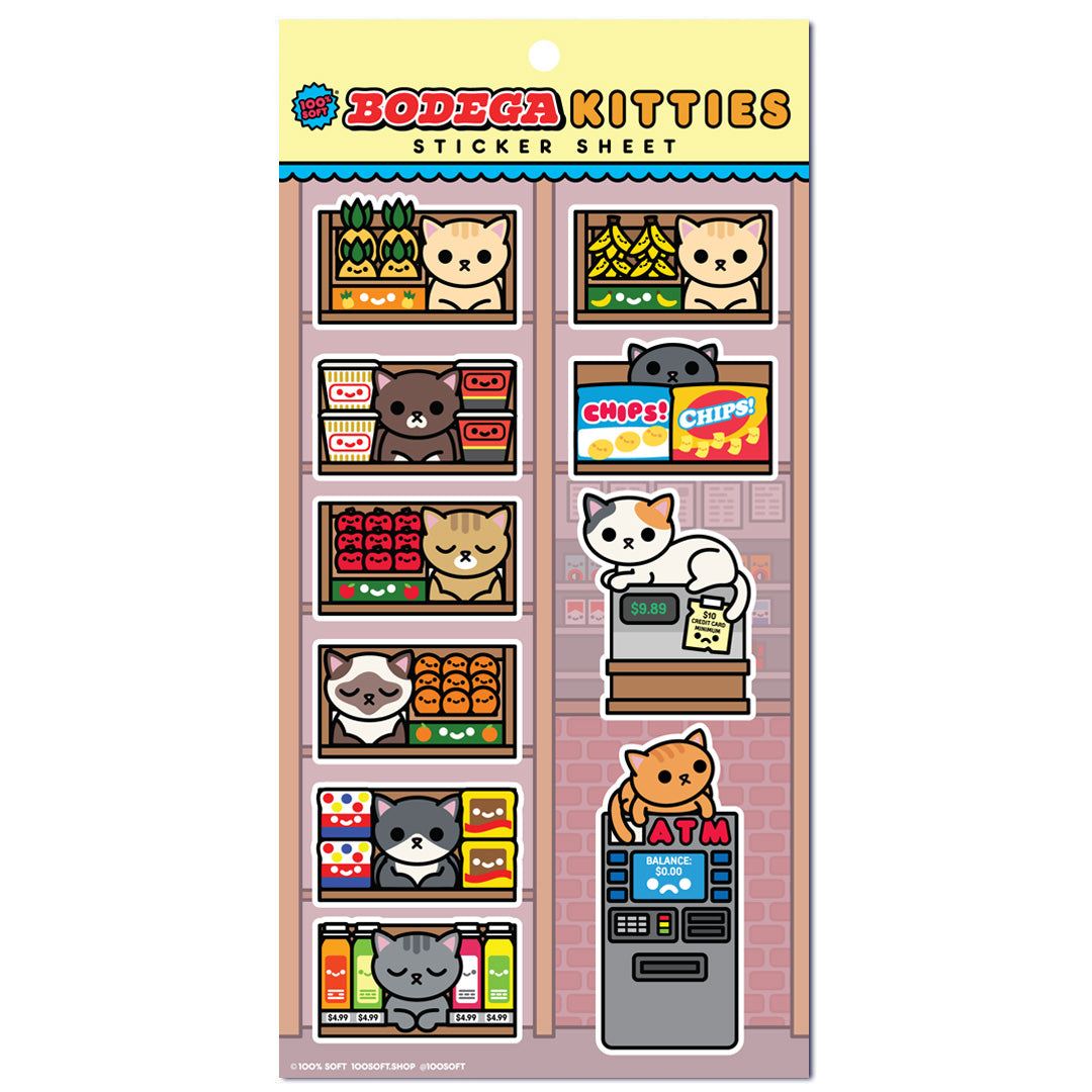 Bodega Kitties Sticker Sheet