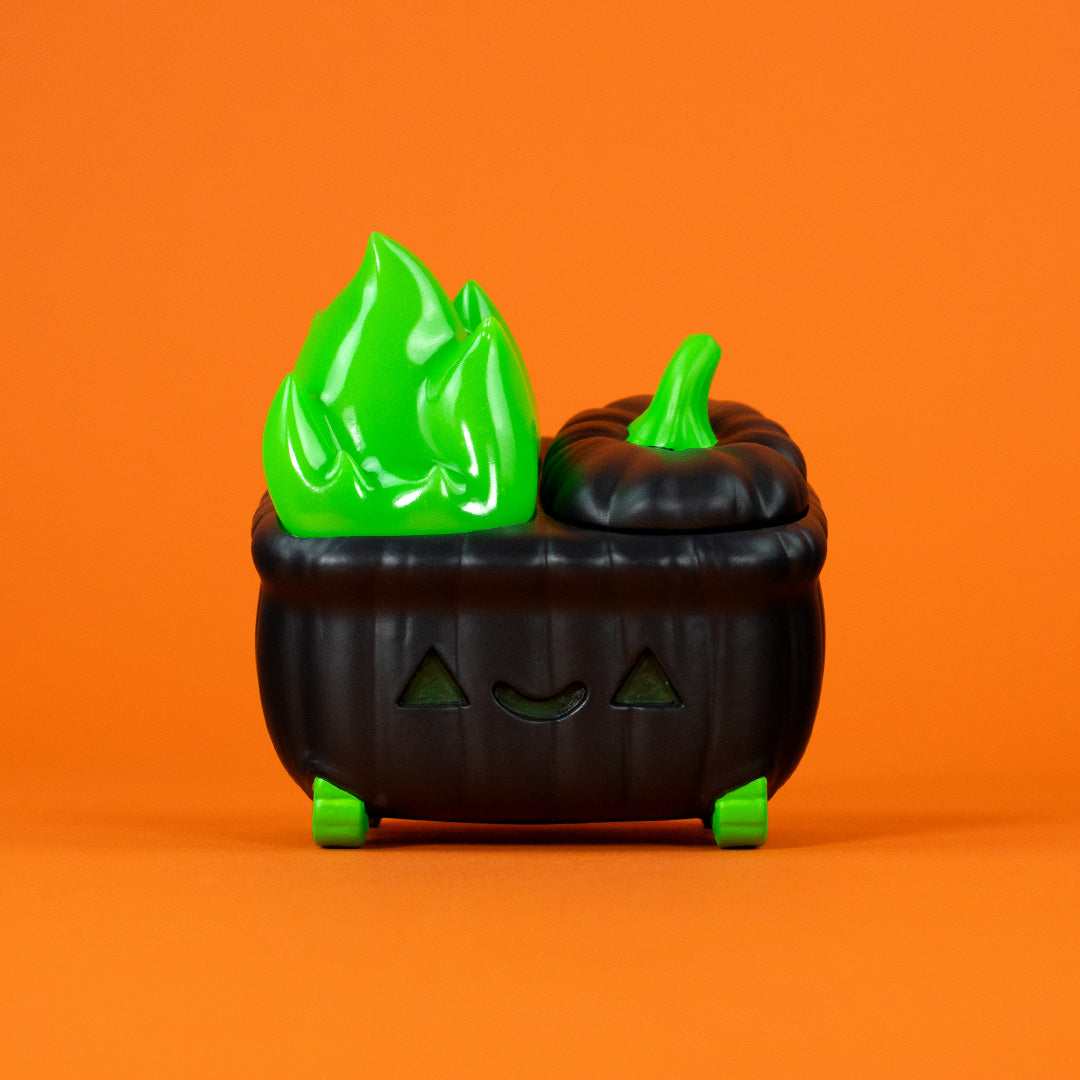 Trash-O-Lantern Dumpster Fire Vinyl Figure - Green Poison Edition