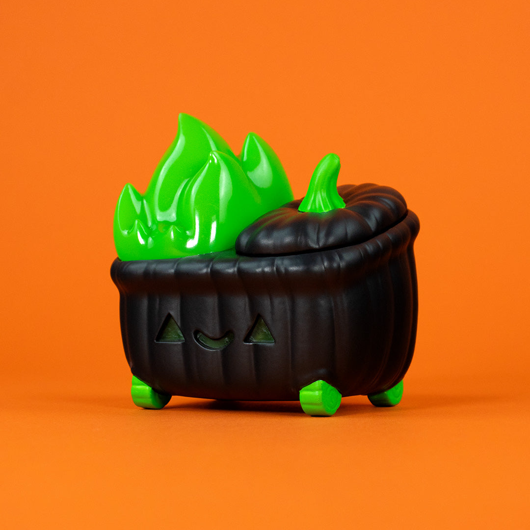 Trash-O-Lantern Dumpster Fire Vinyl Figure - Green Poison Edition