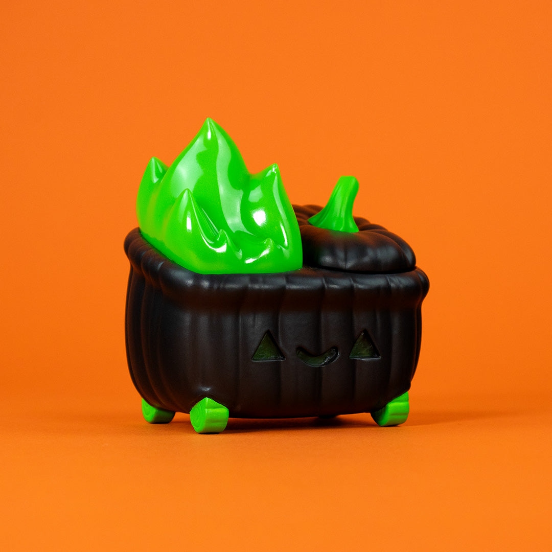 Trash-O-Lantern Dumpster Fire Vinyl Figure - Green Poison Edition