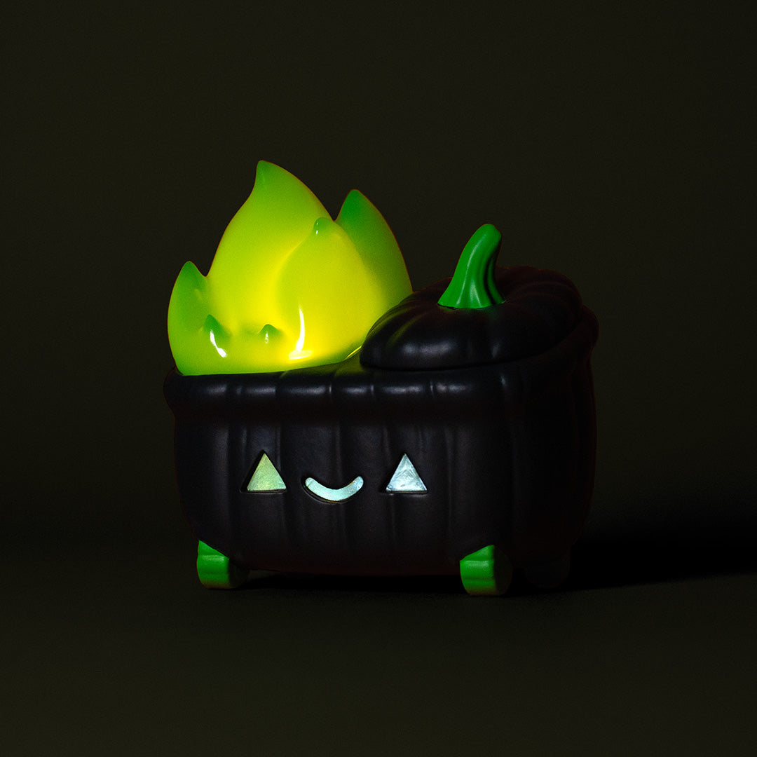 Trash-O-Lantern Dumpster Fire Vinyl Figure - Green Poison Edition