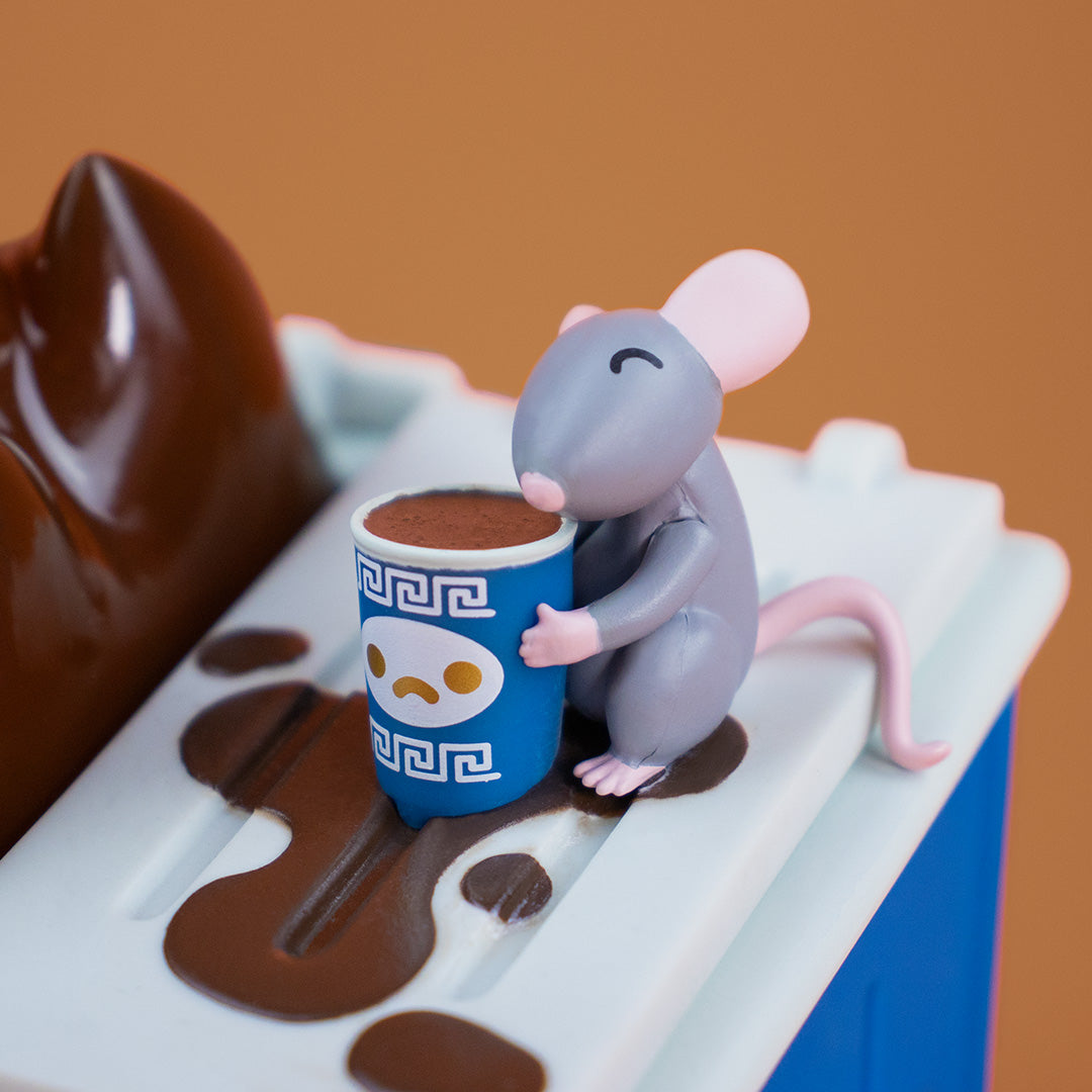 Coffee Rat Dumpster Fire Vinyl Figure