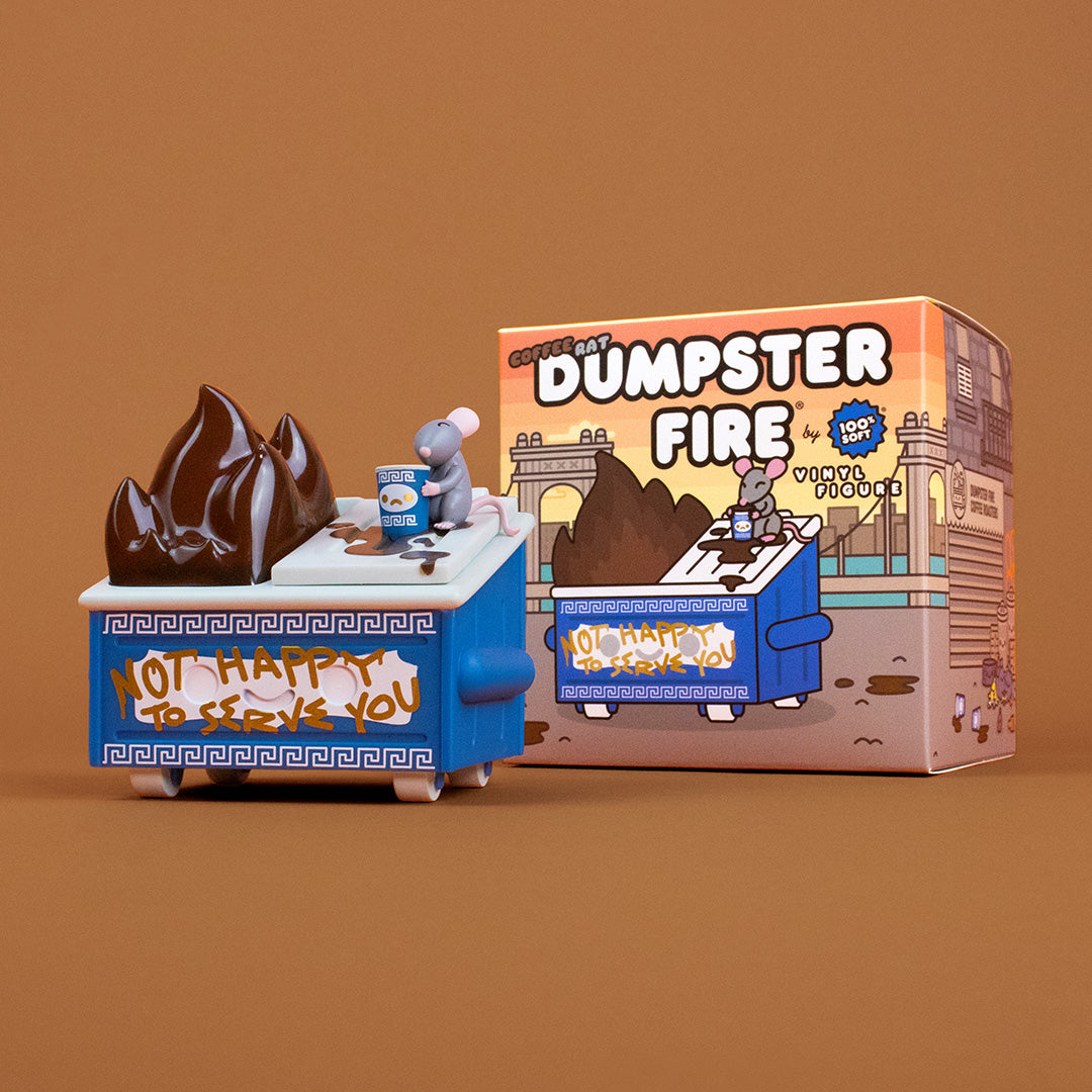 Coffee Rat Dumpster Fire Vinyl Figure