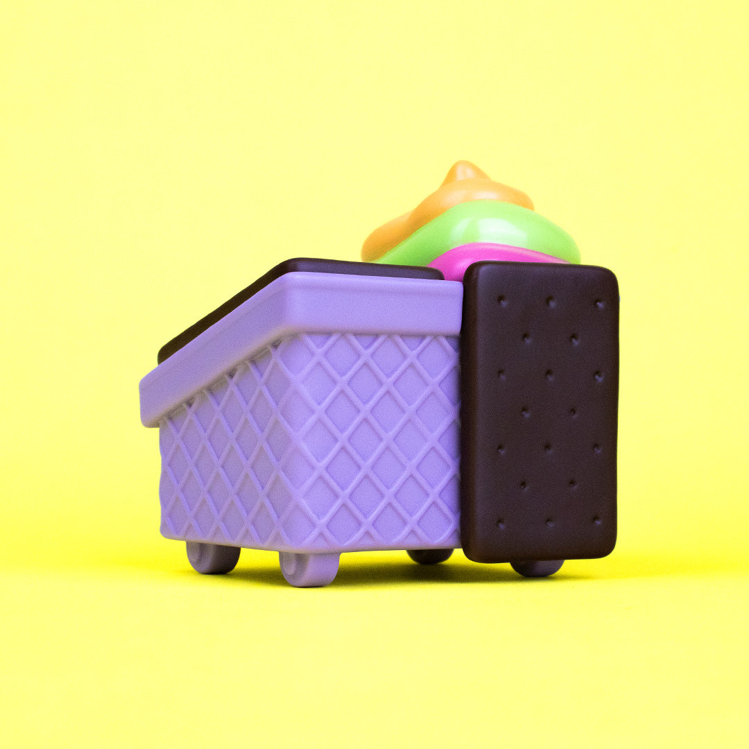 Dumpster Ice Cream Vinyl Figure - Rainbow Ube Edition