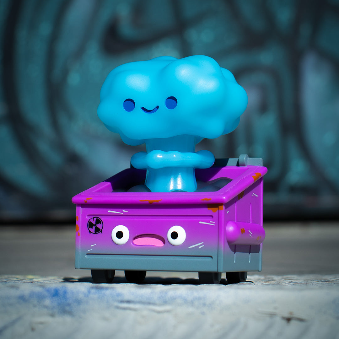 Nuclear Dumpster Fire Vinyl Figure - Biohazard Blue Edition