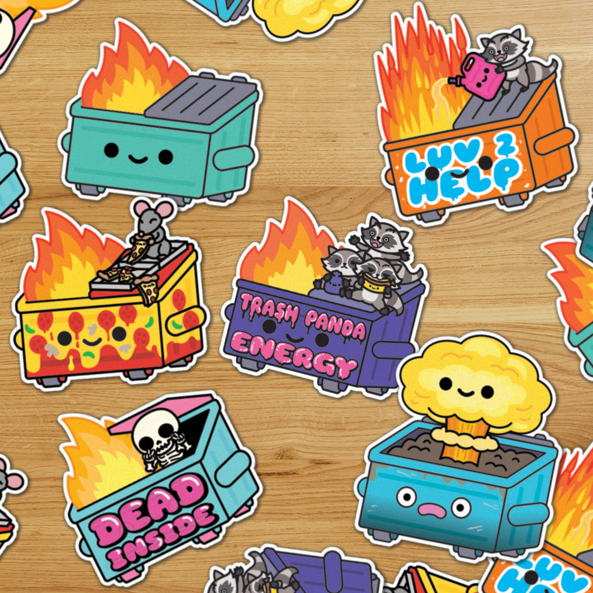 Dumpster Fire Jumbo Sticker Pack - Series 3