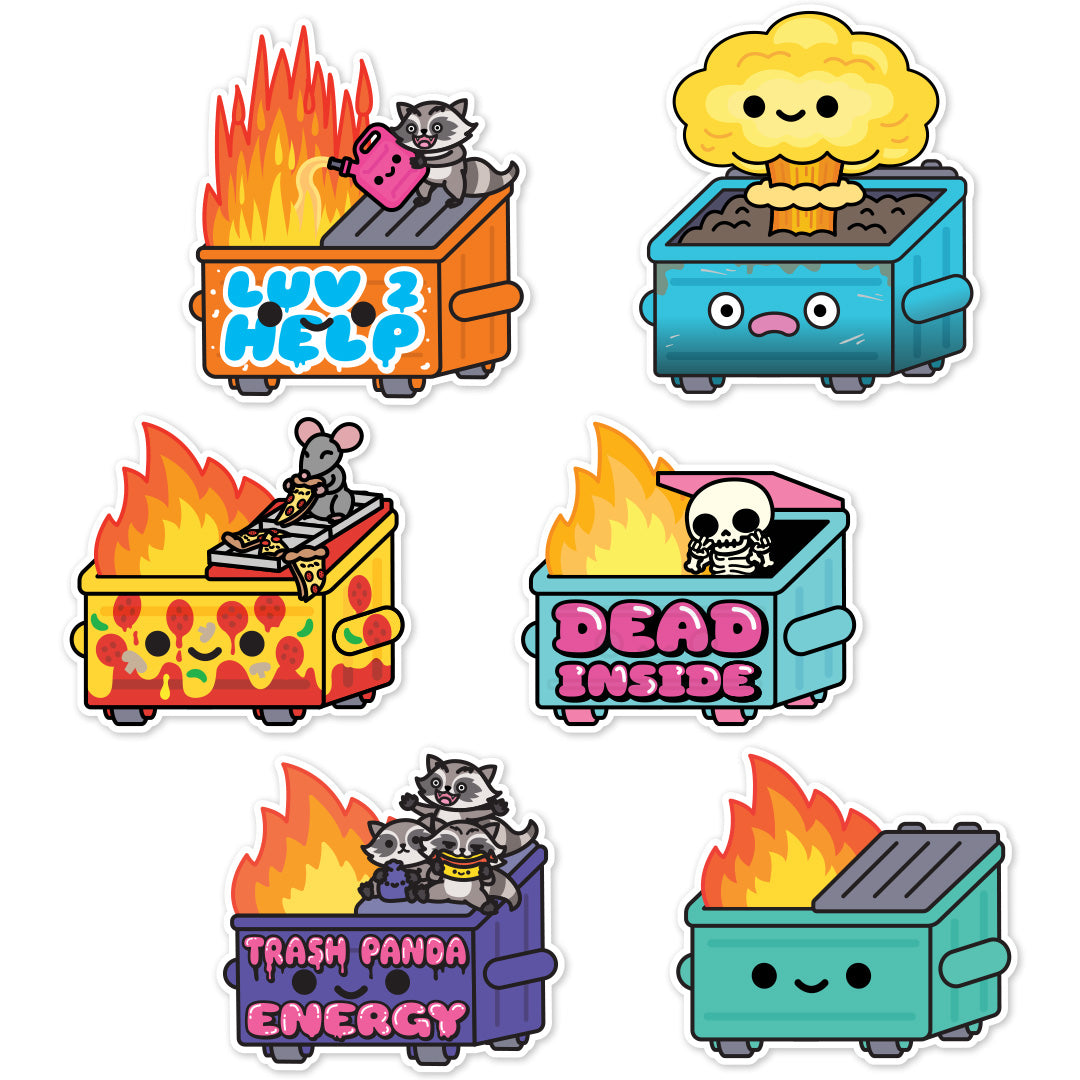 Dumpster Fire Jumbo Sticker Pack - Series 3