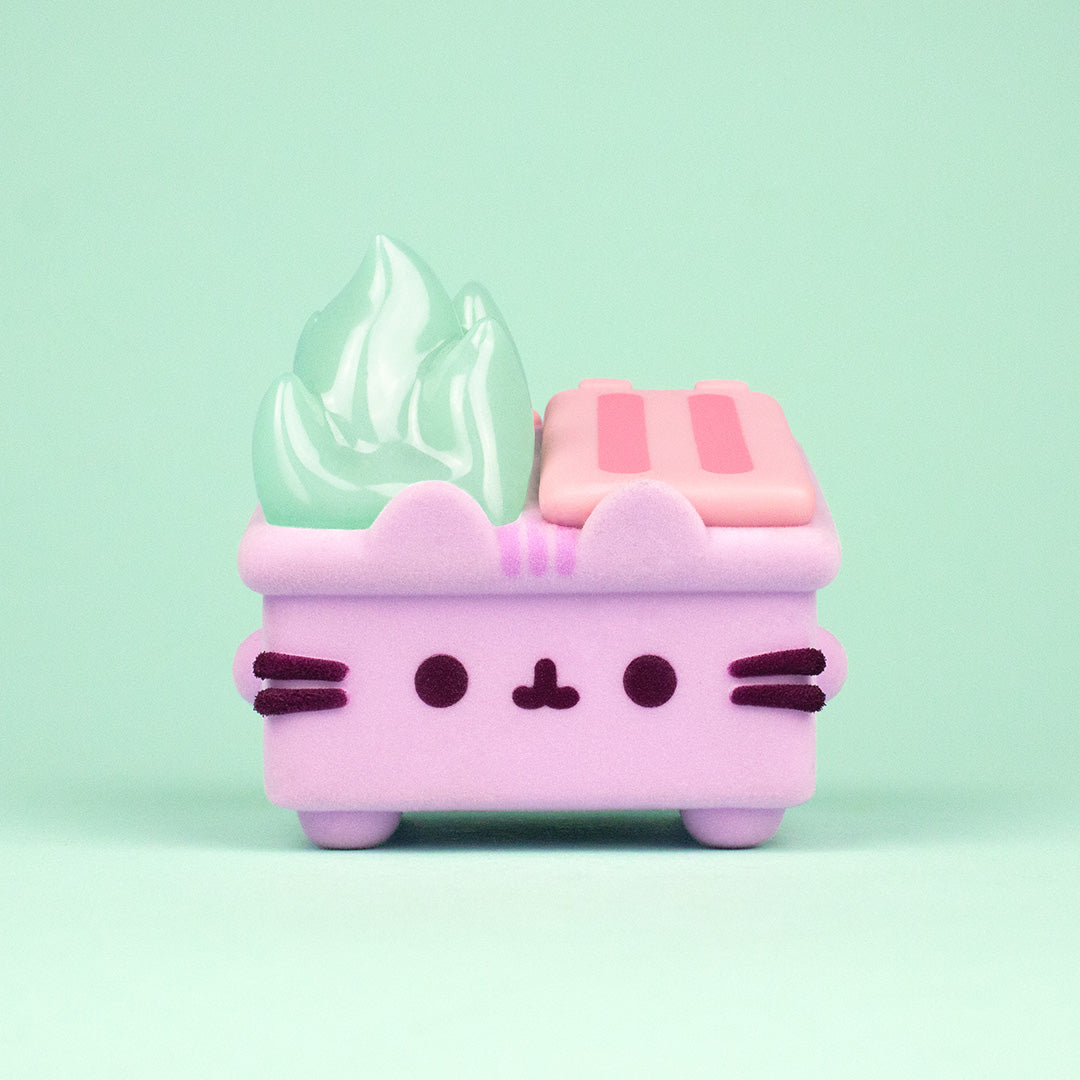 Pusheen Dumpster Fire Vinyl Figure - Lilac Flocked Edition