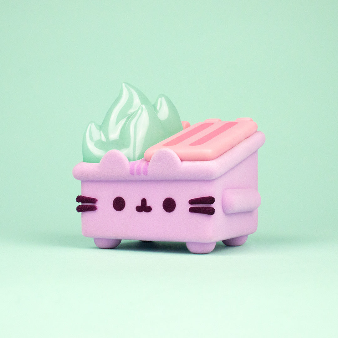 Pusheen Dumpster Fire Vinyl Figure - Lilac Flocked Edition