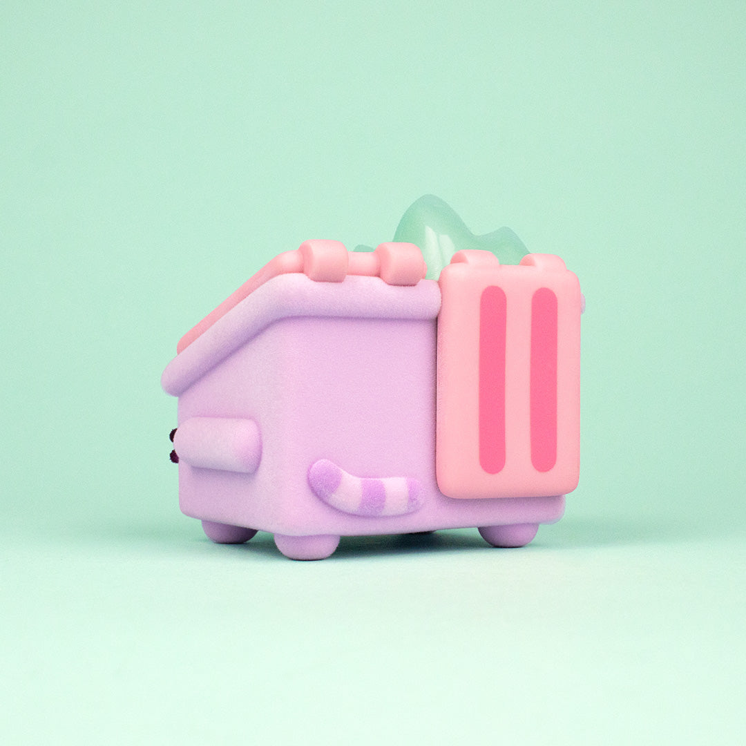 Pusheen Dumpster Fire Vinyl Figure - Lilac Flocked Edition