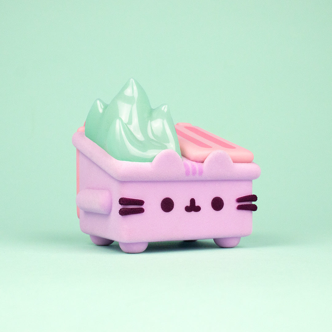 Pusheen Dumpster Fire Vinyl Figure - Lilac Flocked Edition