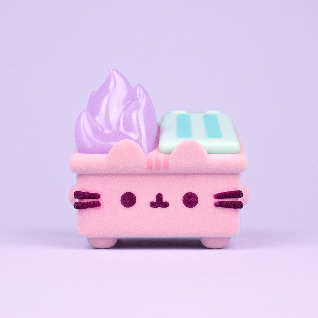 Pusheen Dumpster Fire Vinyl Figure - Pink Flocked Edition