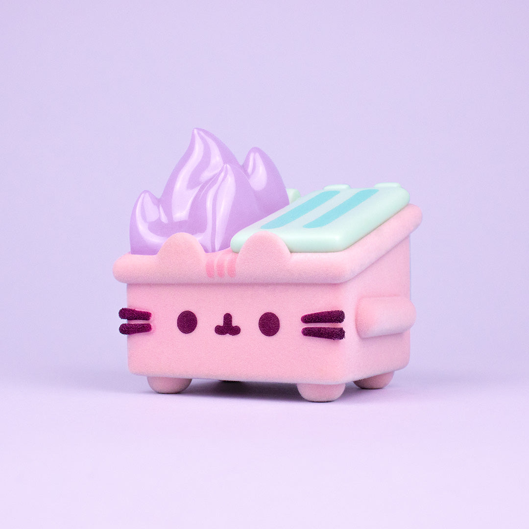 Pusheen Dumpster Fire Vinyl Figure - Pink Flocked Edition