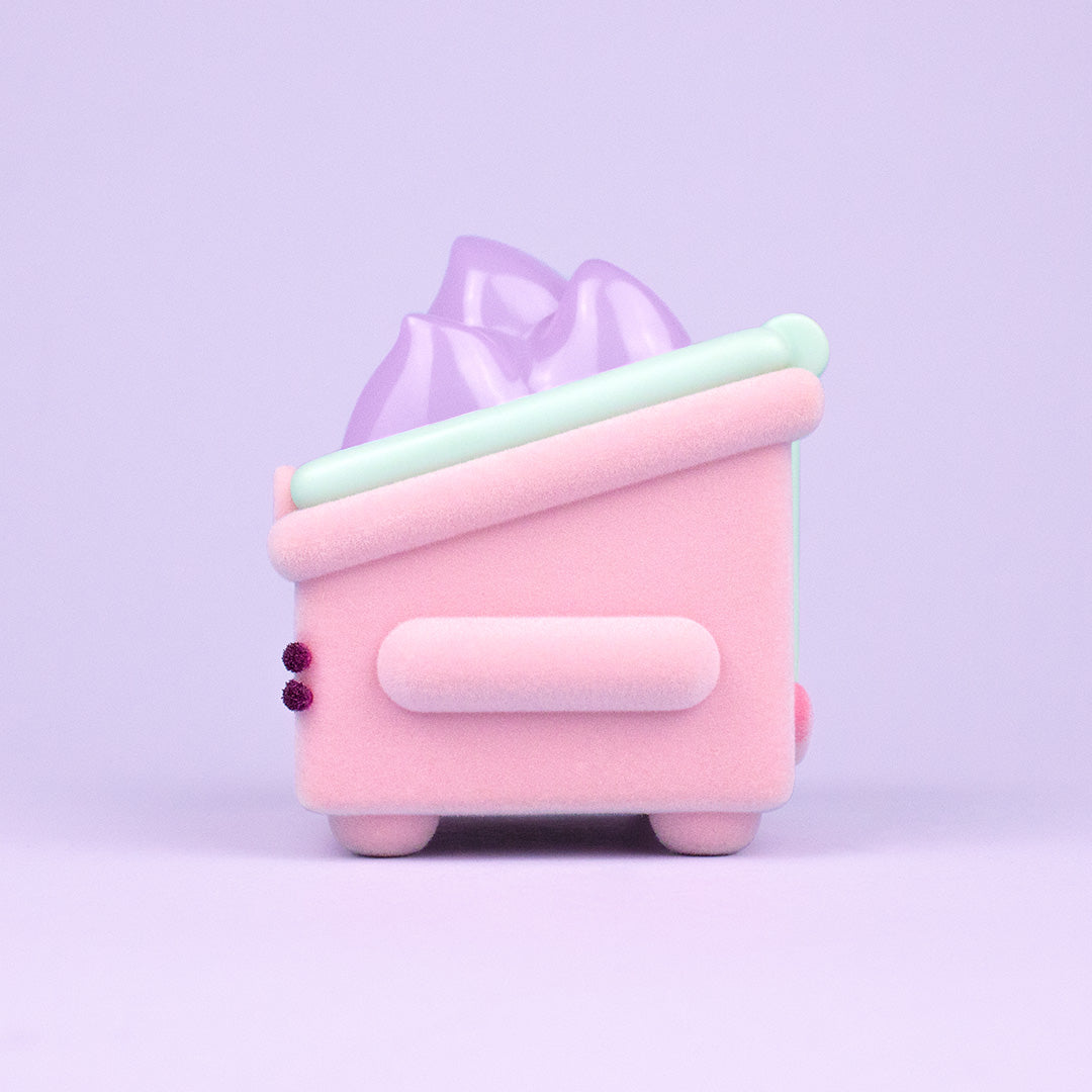 Pusheen Dumpster Fire Vinyl Figure - Pink Flocked Edition