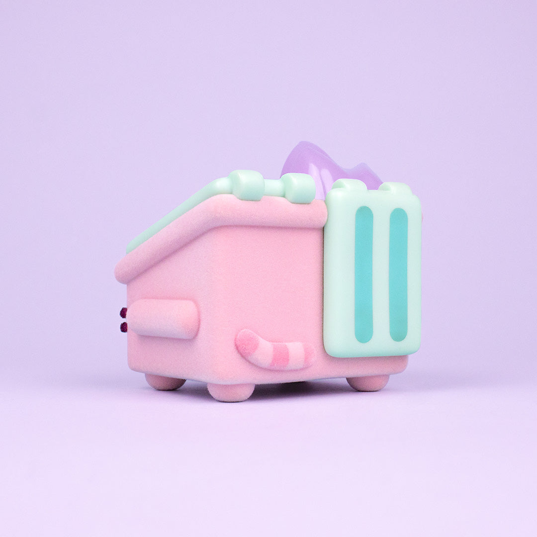 Pusheen Dumpster Fire Vinyl Figure - Pink Flocked Edition