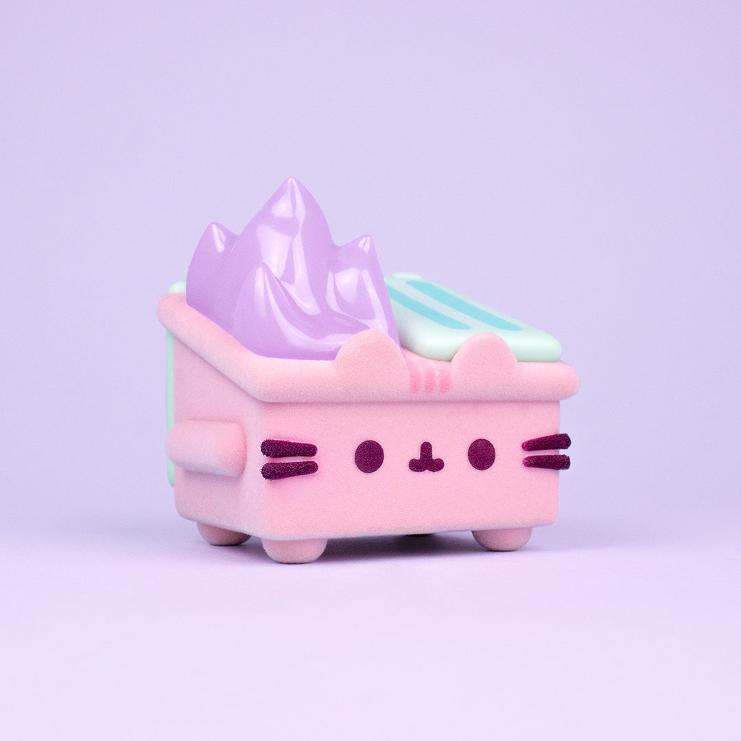 Pusheen Dumpster Fire Vinyl Figure - Pink Flocked Edition