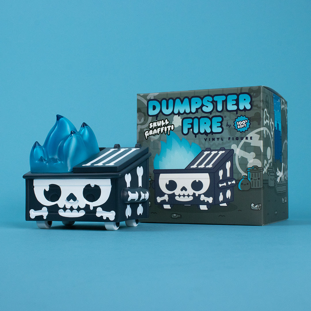 Skull Graffiti Dumpster Fire Vinyl Figure