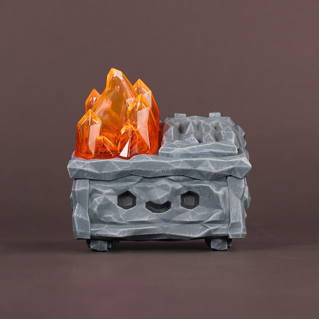 Gem Dumpster Fire Vinyl Figure - Stone Edition