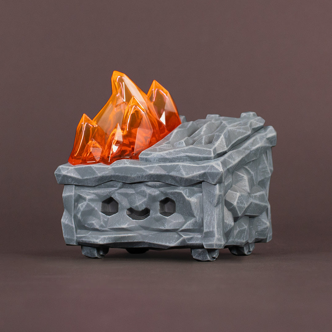 Gem Dumpster Fire Vinyl Figure - Stone Edition