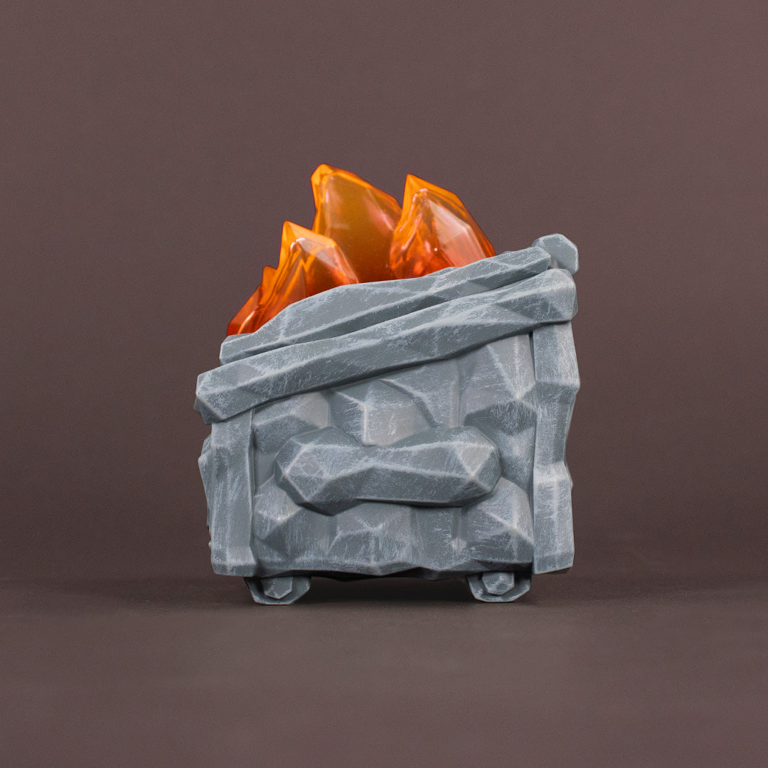Gem Dumpster Fire Vinyl Figure - Stone Edition