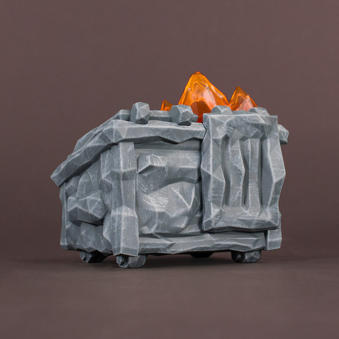 Gem Dumpster Fire Vinyl Figure - Stone Edition