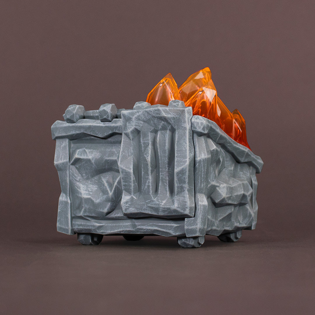 Gem Dumpster Fire Vinyl Figure - Stone Edition