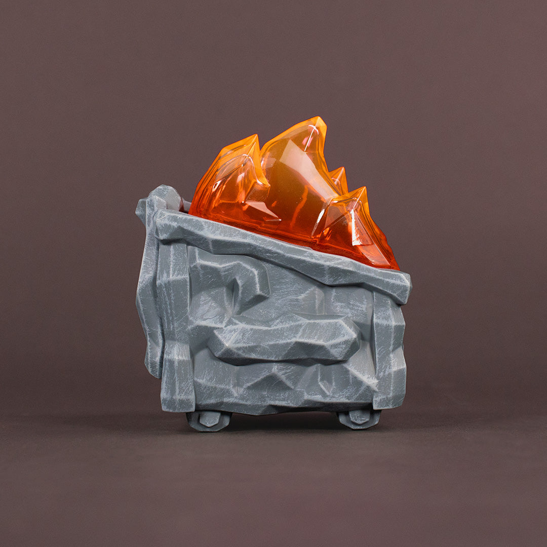 Gem Dumpster Fire Vinyl Figure - Stone Edition