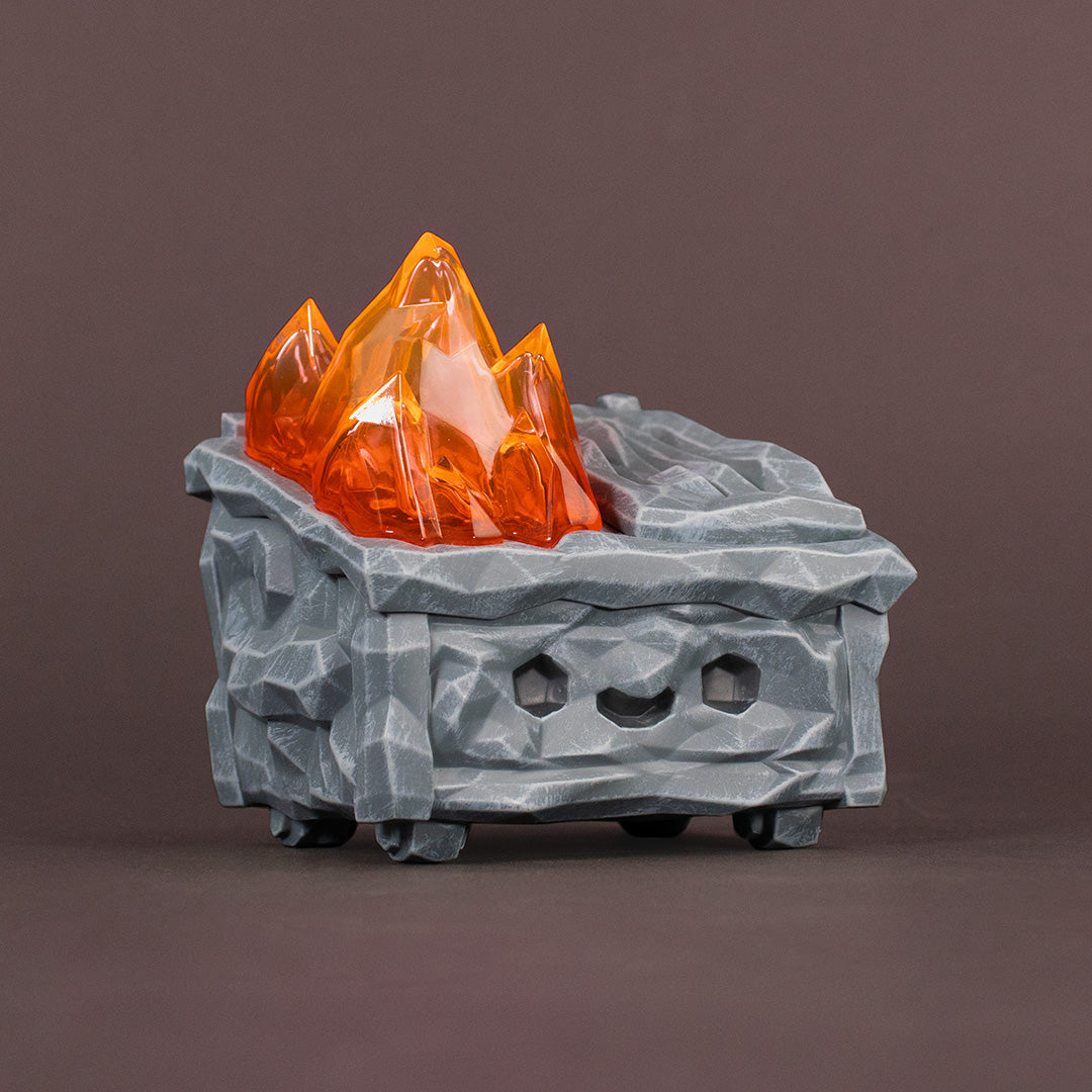 Gem Dumpster Fire Vinyl Figure - Stone Edition