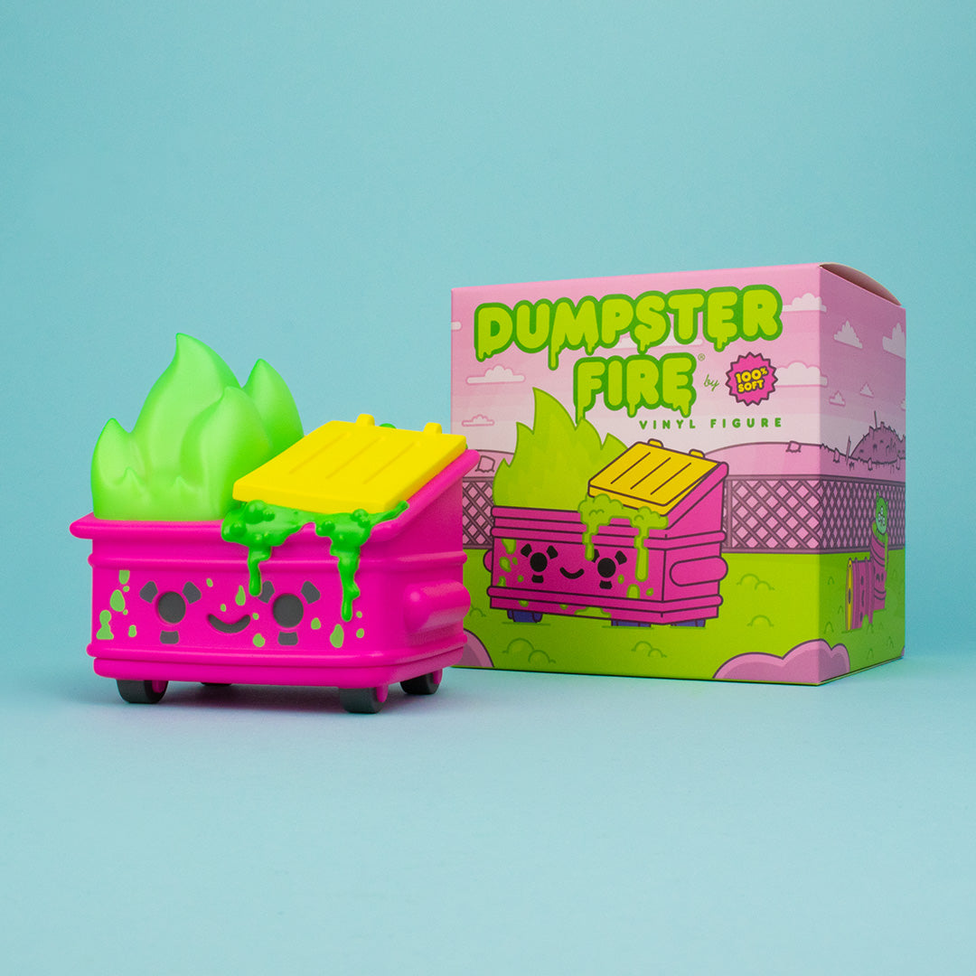 Dumpster Fire - Toxic Waste Vinyl Figure - Chemical Pink Edition