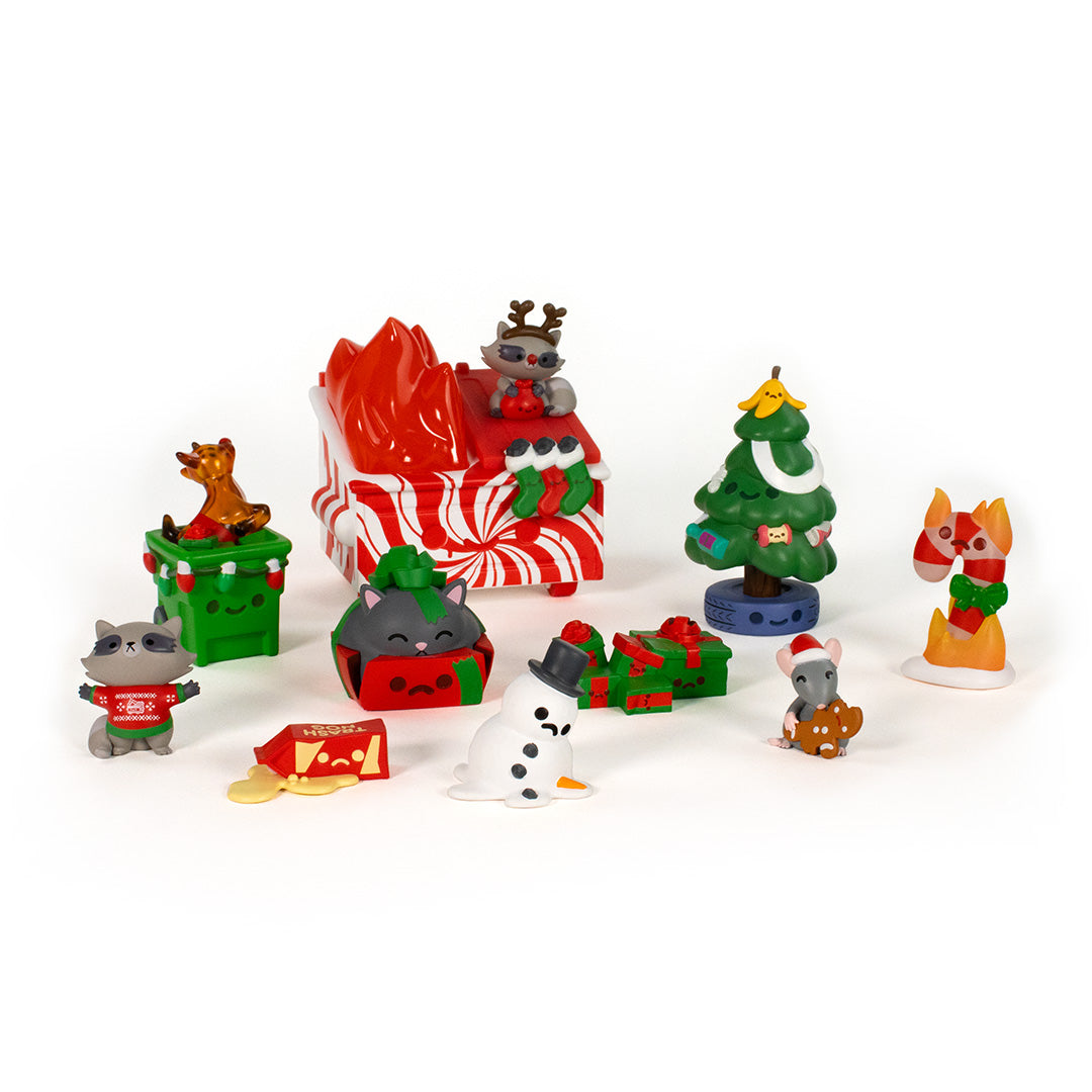Dumpster Fire 12 Days of Trash Holiday Figure Set