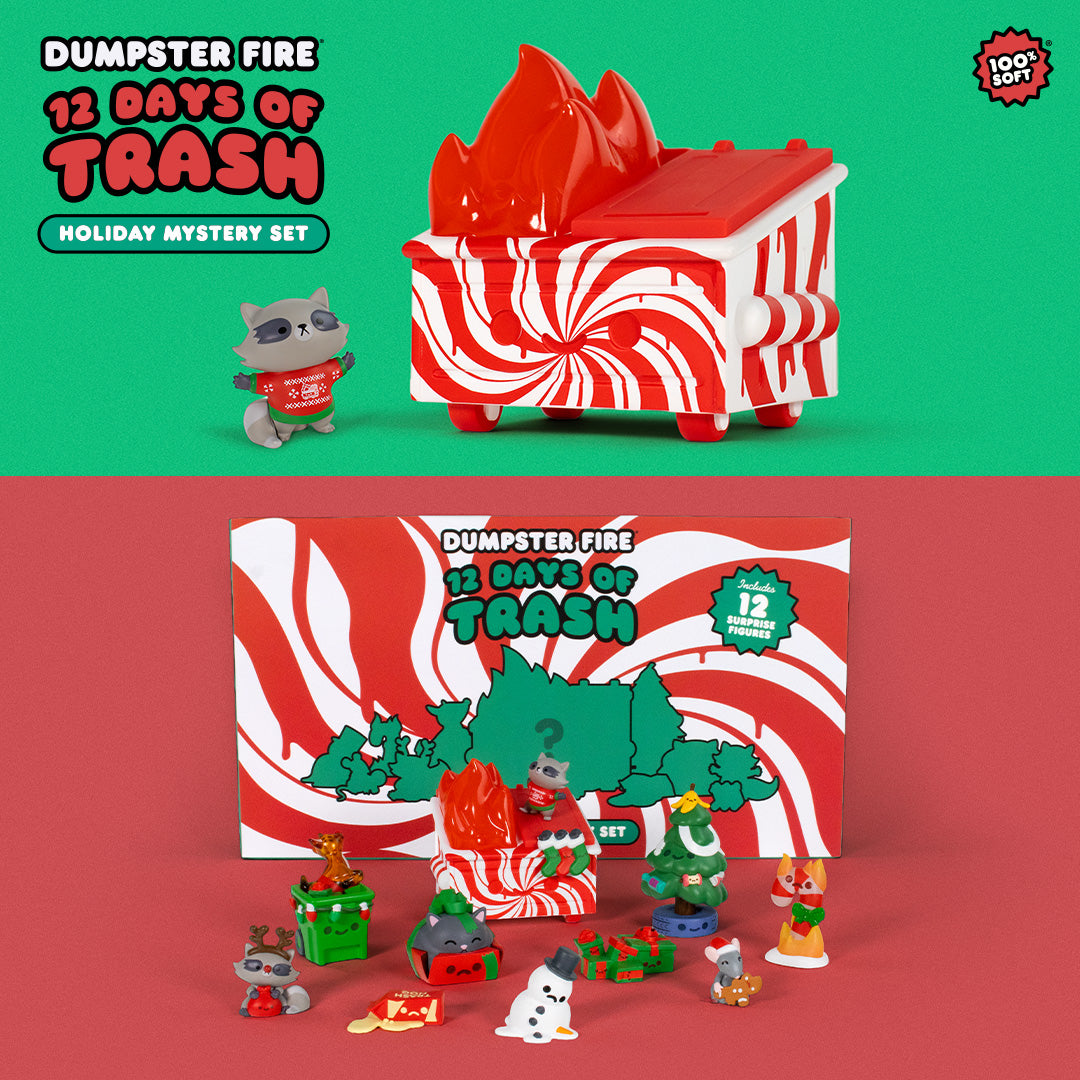Dumpster Fire 12 Days of Trash Holiday Figure Set