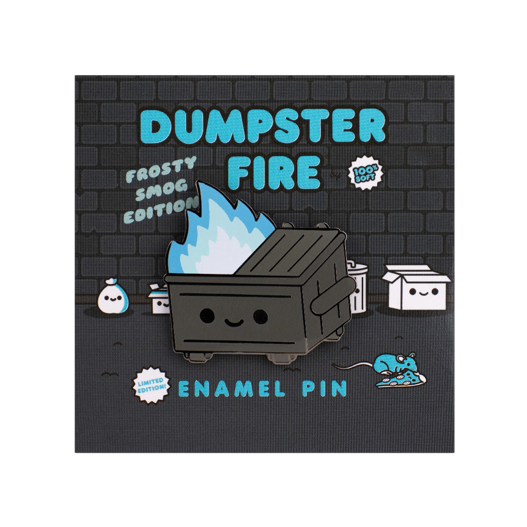 Dumpster Fire - Frosty Smog Enamel Pin - Limited Edition